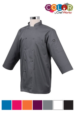 Picture of Chef Works - JLCL-BLK - Black 34 Basic Lite Chef Coat